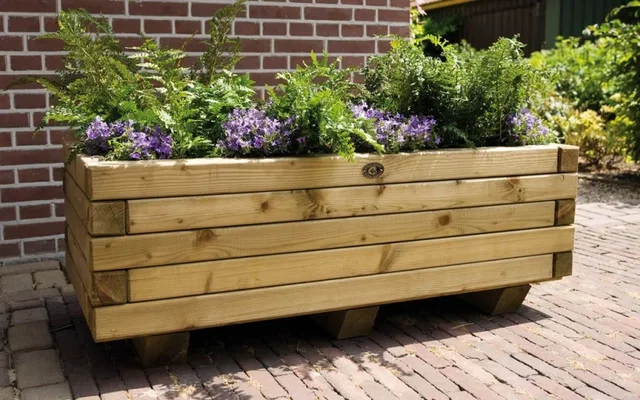 Houten plantenbak