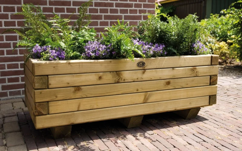Houten plantenbak